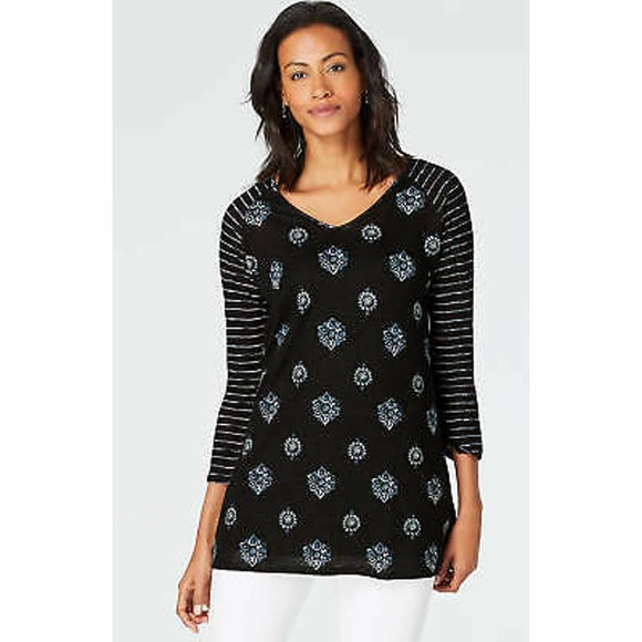 J. Jill Tops - J.Jill black tunic blouse Lg